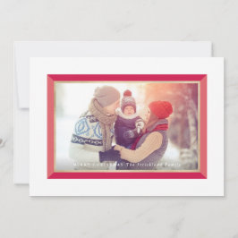 Carte photo Red Modern Frame Paysage de Noël