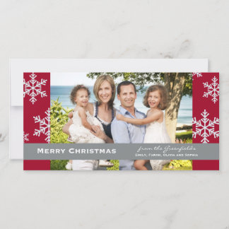 Carte photo Red Snowflake