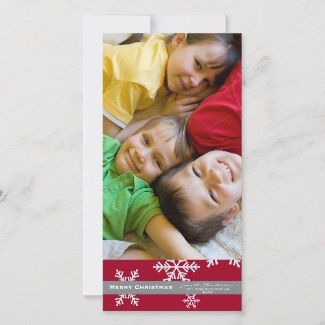 Carte photo Red Snowflake 4x6 (Devant)