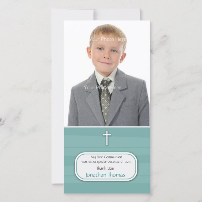 Carte photo religieux de Blue Stripes (Devant)