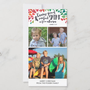 Carte photo religieux de Noël de 1h17 de James