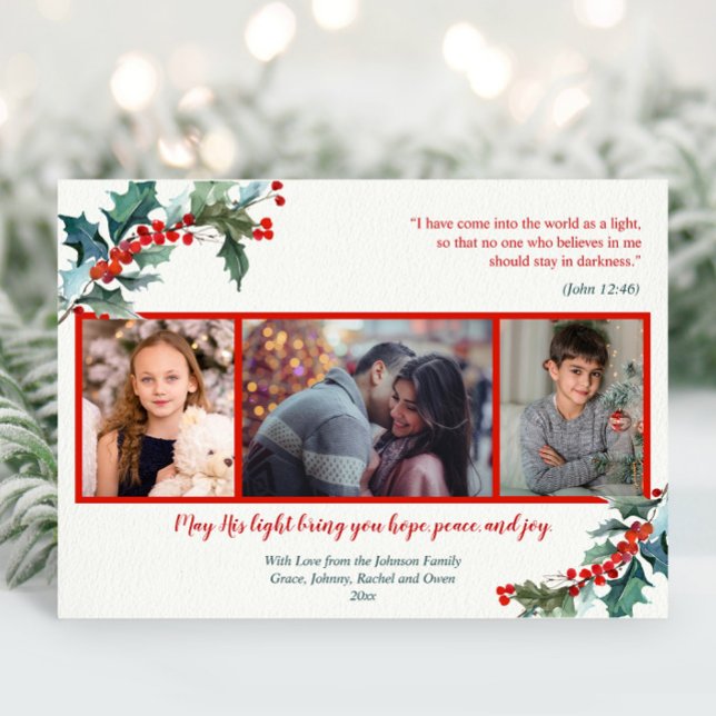 Carte photo religieux de vacances à l'aquarelle (Créateur téléchargé)