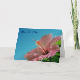 Carte photo rose Hibiscus