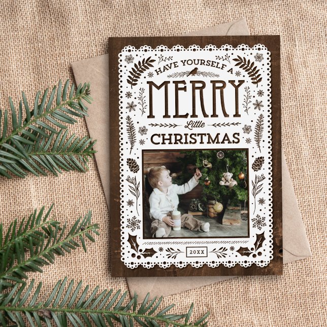 Carte photo Russe Winter Woodland Cutout Christmas (Créateur téléchargé)