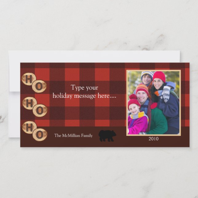Carte photo rustique CAMPANT 8x4 de vacances en (Devant)