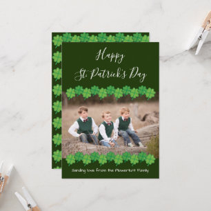 Carte Photo Shamrock verte Fête de la St Patrick