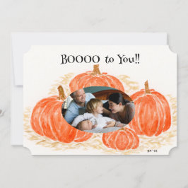 Carte PHOTO simple Citrouille Halloween