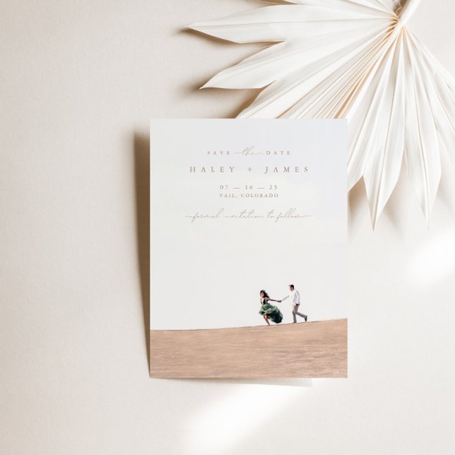 Carte Photo Simple Delicate Enregistrer La Date (Créateur téléchargé)