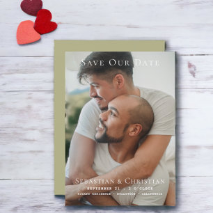 Carte Photo Simple Enregistrer Le Mariage Date