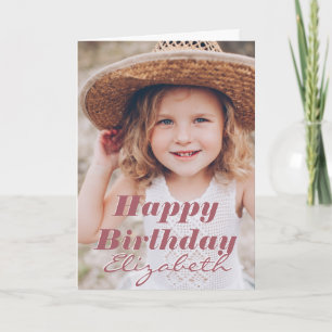 Carte Photo simple moderne Accueil d'anniversaire