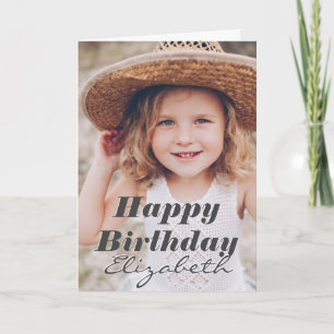 Carte Photo simple moderne Accueil d'anniversaire