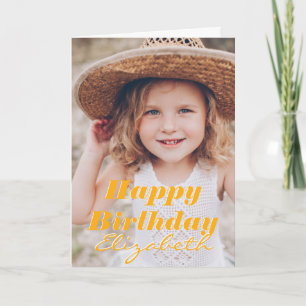 Carte Photo simple moderne Accueil d'anniversaire