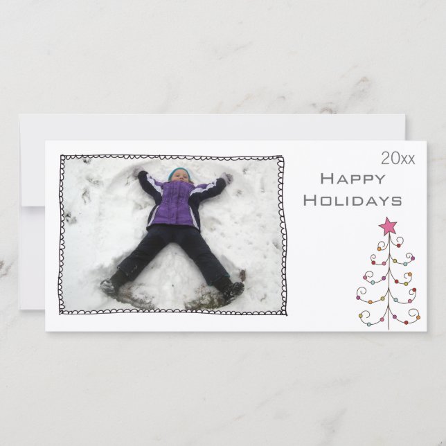 carte photo simple noir et blanc (Devant)