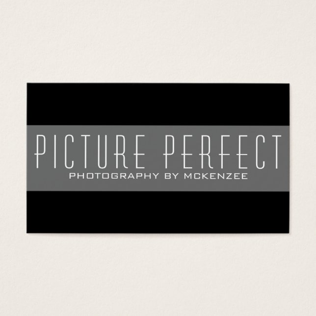 Carte photo simple Photographe noir (Devant)
