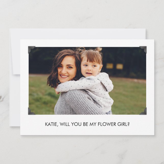 Carte photo simple pour demoiselle d'honneur (Devant)