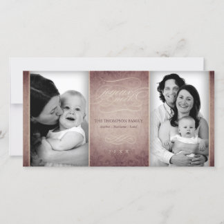 Carte photo sophistiqué de "Joyeux Noël" de sépia