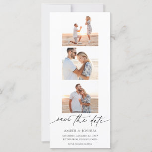 Carte Photo Strip Photo Booth Wedding Enregistrer la dat