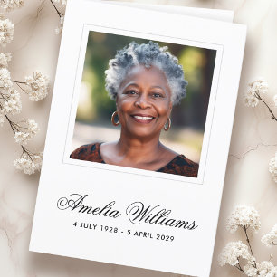 Carte Photo sympathie deuil merci plié