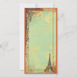 Carte photo Tour Eiffel Invitation ou Menu