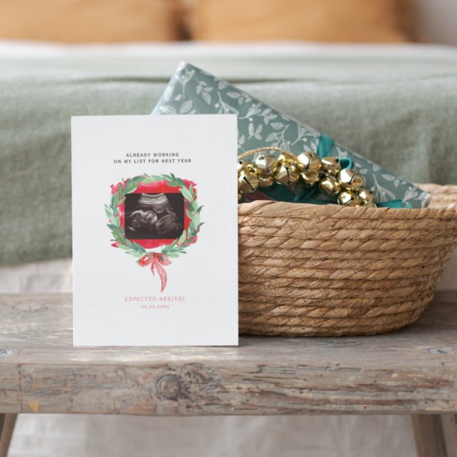Carte Photo Ultrasound Aquarelle Camion Joyeux Noël (Créateur téléchargé)
