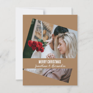 Carte photo unique une image design moderne Noël