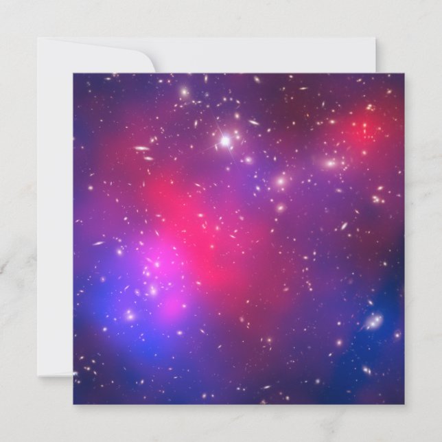 Carte Photo Vierge Espace Céleste Bleu et Rose Chaud (Devant)