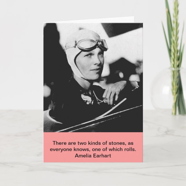Carte Photo Vintage Amelia Earhart (Devant)