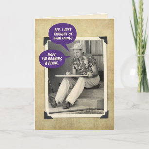 Carte Photo Vintage amusante - Dessiner une oubli vide