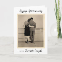 Photo vintage d'un couple commémorant l'anniversai