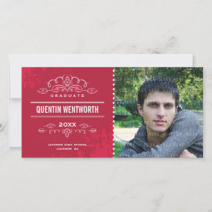 CARTE PHOTOCARTE GRAD moderne carte rouge rouge