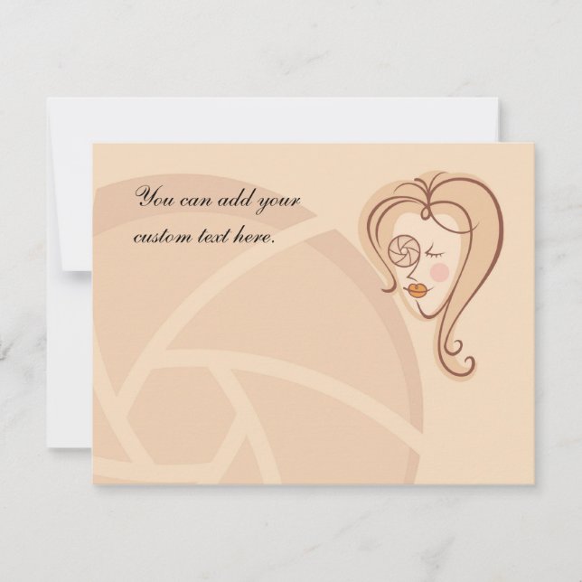 Carte Photographe féminine (Devant)