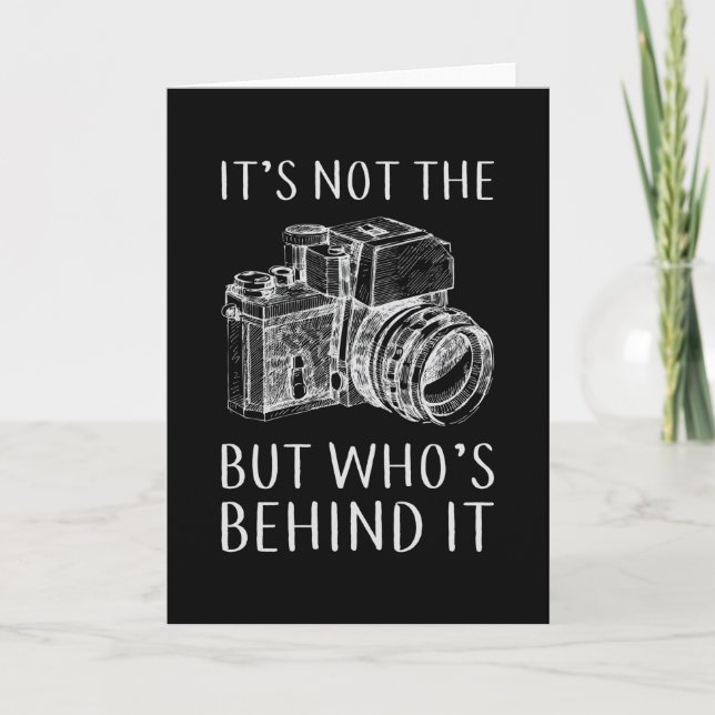 Carte Photographe photo Lens Camera Drôle de cadeau (Devant)
