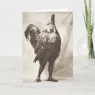 Carte Photographie ancienne drôle et bizarre de costume 