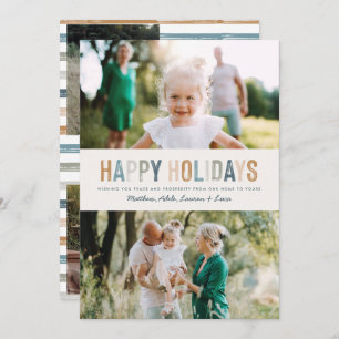 Carte Photographie colorée classique, Noël moderne