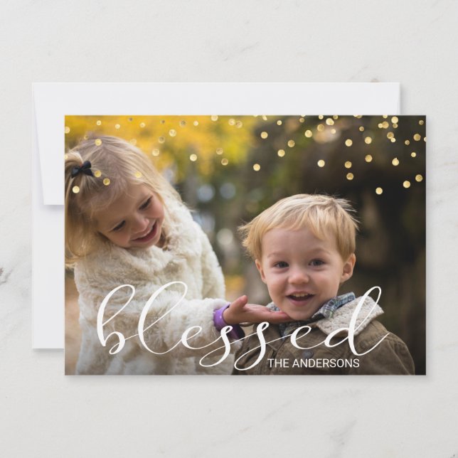 Carte Photographie de couverture de Confetti en or béni  (Devant)