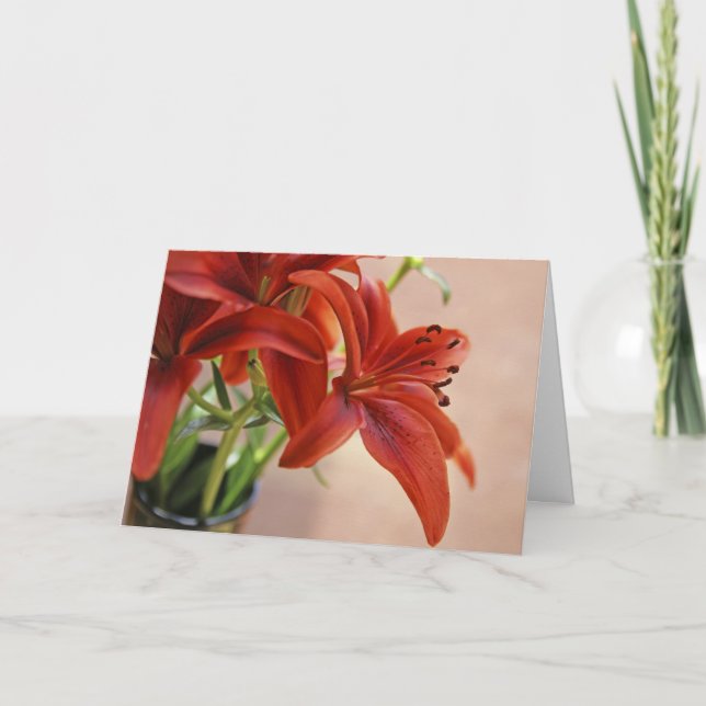 Carte Photographie de gros plan de l'iris tigré orange p (Devant)
