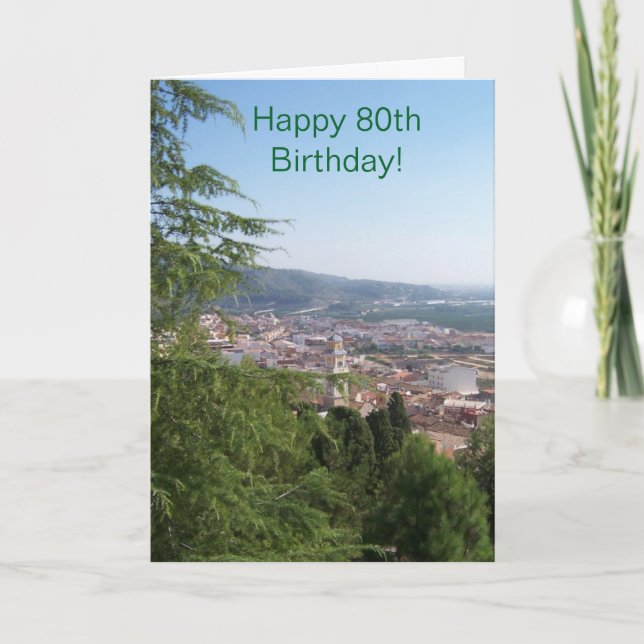 Carte Photographie du paysage Personnalisé 80e anniversa (Devant)