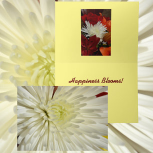 Carte Photographie florale du chrysanthème blanc