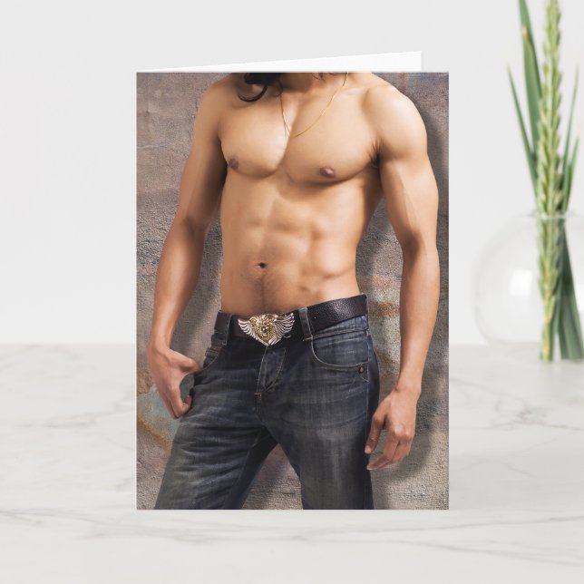 Carte Photographie nue du coffre de l'homme (Devant)