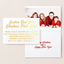 CARTE PHOTOGRAPHIQUE PERSONNALISÉE FOIL CHRISTMAS
