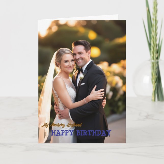 Carte Photos d'anniversaire heureux et moderne (Devant)
