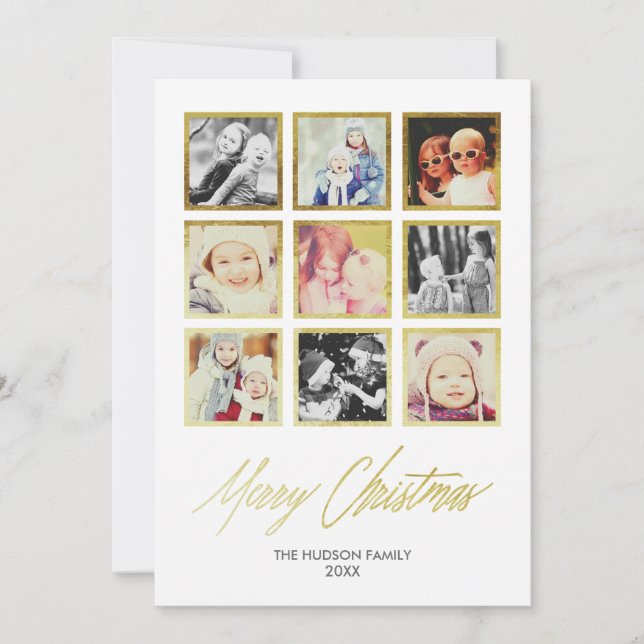 Carte Photos de Gallery Square Instagram en feuille doré (Devant)