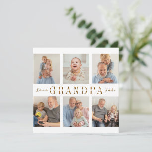 Carte Photos de grand-père personnalisées