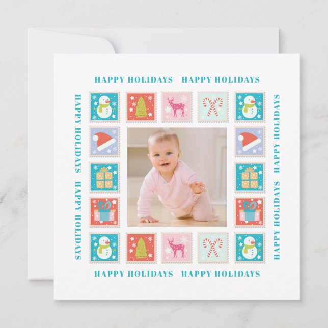 Carte Photos de Noël Postage (Devant)