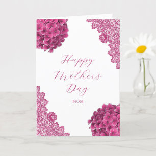 Carte Photos florales roses Bonne fête des mères