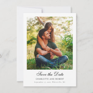 Carte Photos modernes QR Code Mariage Enregistrer la dat