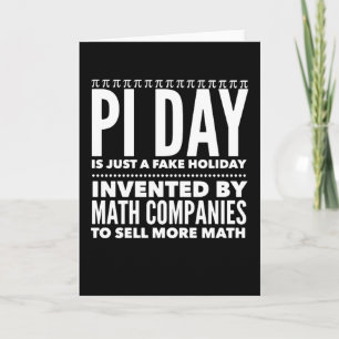 Carte Pi Day est une fausse fête - Math