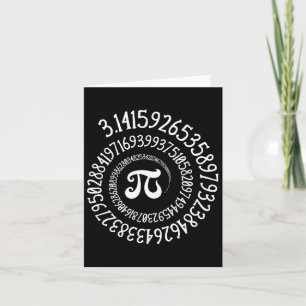 Carte Pi Day Funny Vintage Graphisme Spiral Formule Math