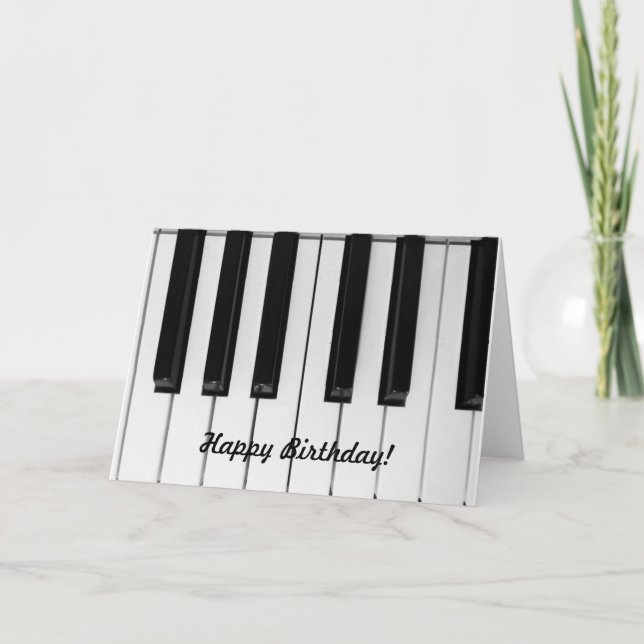 Carte piano d'anniversaire (Devant)