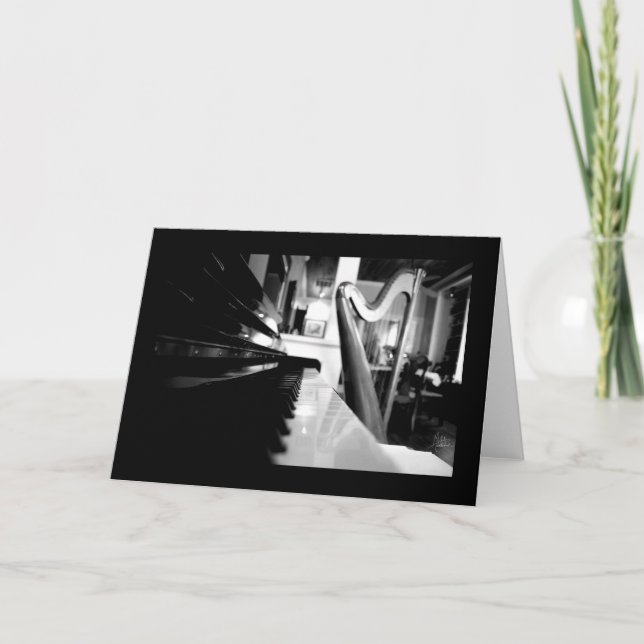 Carte Piano & Harpe [Carte de voeux] (Devant)